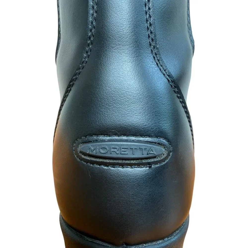 Moretta Clio Paddock Boots Women’s 5 Black Front Zip Equestrian Riding Chelsea